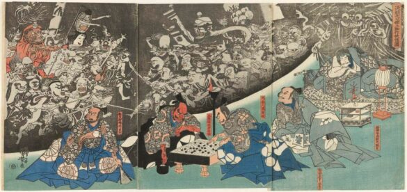 源頼光公館土蜘作妖怪圖